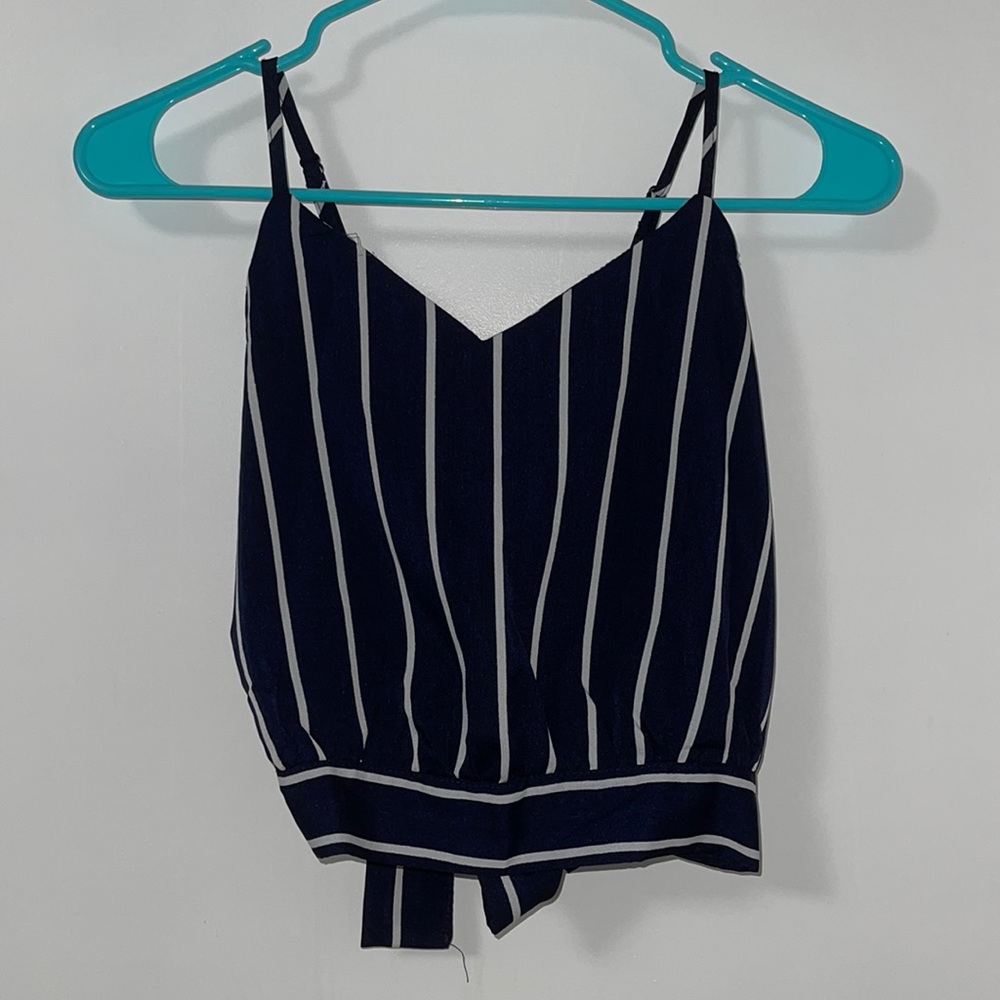 Blue Striped Tank Top